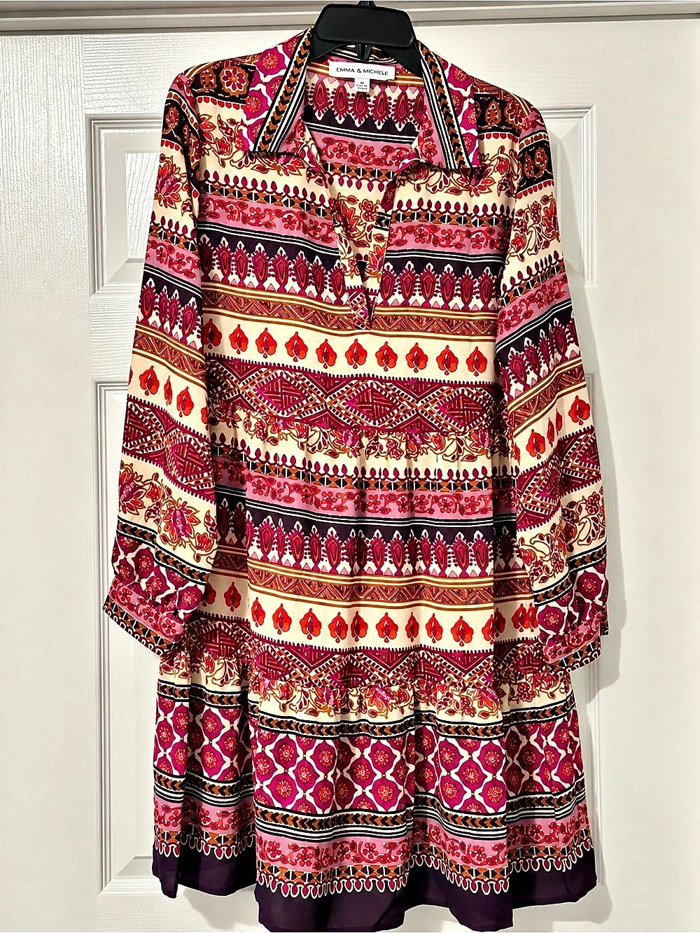 Emma & Michele Geometric Midi Dress